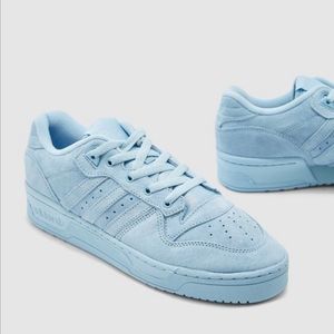 Adidas Rivalry Low Streetwear Baby Blue Suede Sneakers Mens US 6 EU 5.5